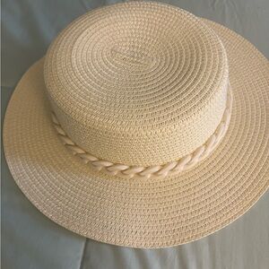 Elegant Cream Braided Women's Hat